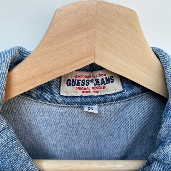 Guess Jeans Vintage Denim Jacket Size S Button Front - Picture 11 of 12